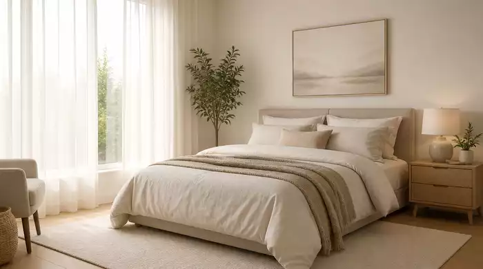 Calm Minimalist Bedroom Inspiration