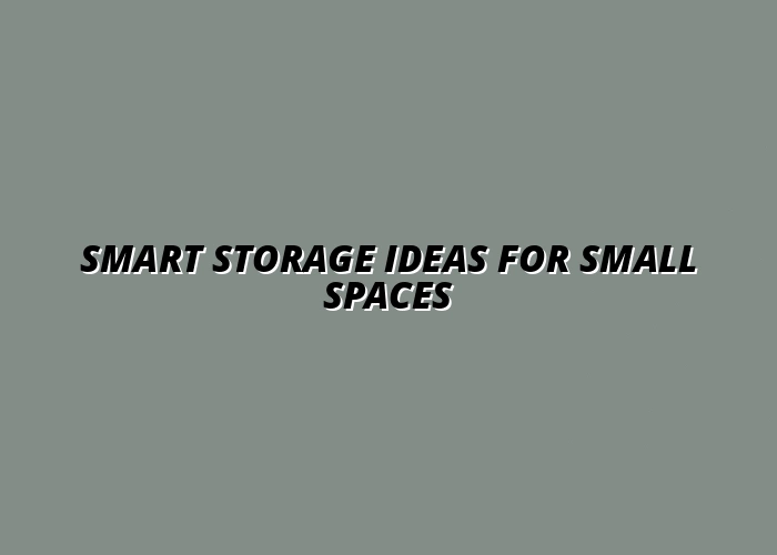 creative storage solutions for small living spaces